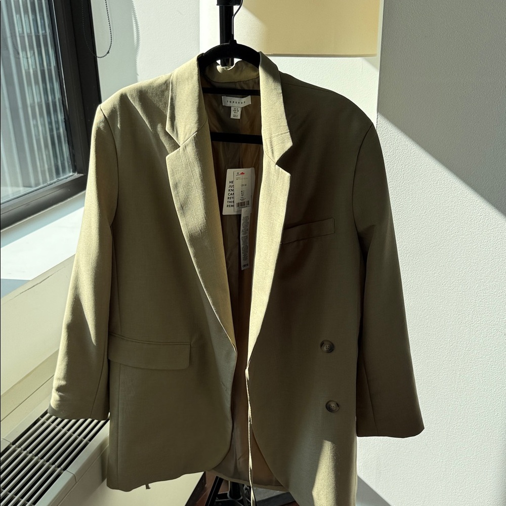 Topshop Women's Tan Blazer